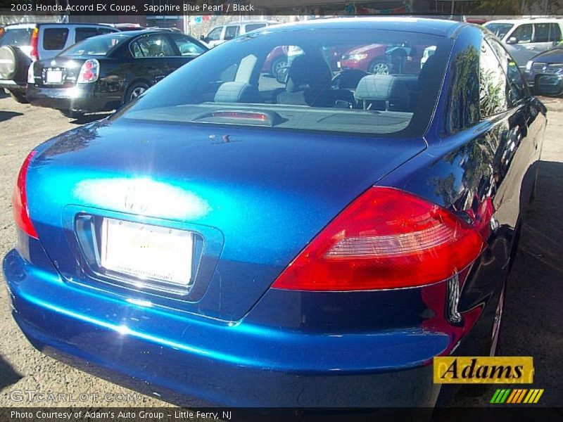 Sapphire Blue Pearl / Black 2003 Honda Accord EX Coupe