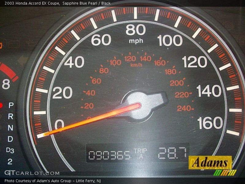 Sapphire Blue Pearl / Black 2003 Honda Accord EX Coupe