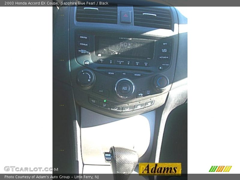 Sapphire Blue Pearl / Black 2003 Honda Accord EX Coupe