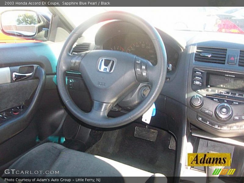 Sapphire Blue Pearl / Black 2003 Honda Accord EX Coupe