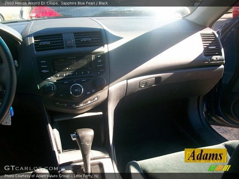 Sapphire Blue Pearl / Black 2003 Honda Accord EX Coupe