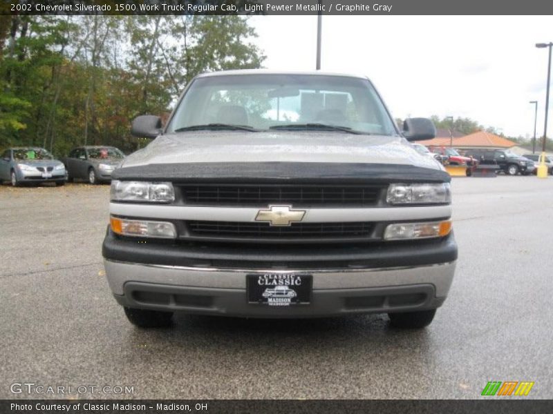 Light Pewter Metallic / Graphite Gray 2002 Chevrolet Silverado 1500 Work Truck Regular Cab