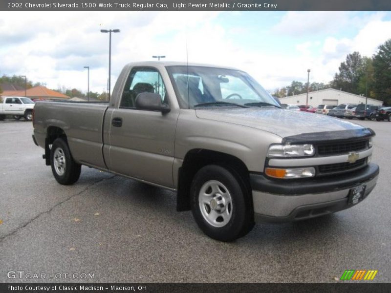 Light Pewter Metallic / Graphite Gray 2002 Chevrolet Silverado 1500 Work Truck Regular Cab