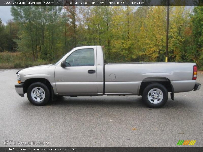 Light Pewter Metallic / Graphite Gray 2002 Chevrolet Silverado 1500 Work Truck Regular Cab