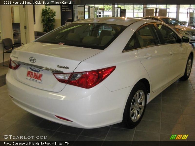 Pearl White / Camel 2011 Hyundai Sonata GLS