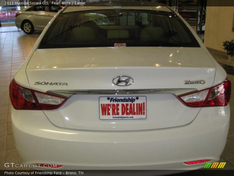 Pearl White / Camel 2011 Hyundai Sonata GLS