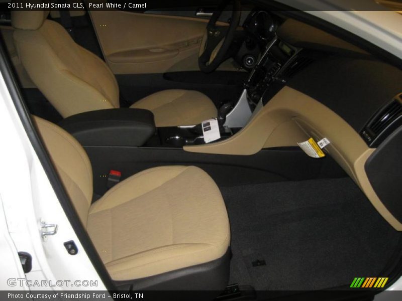 Pearl White / Camel 2011 Hyundai Sonata GLS