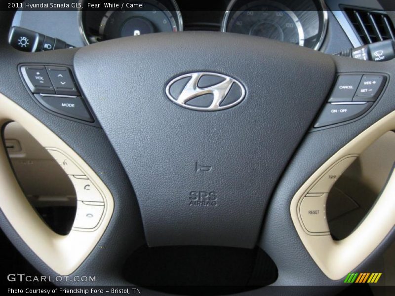 Pearl White / Camel 2011 Hyundai Sonata GLS