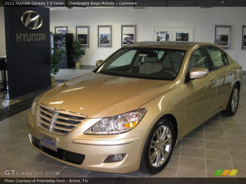 Champagne Beige Metallic / Cashmere 2011 Hyundai Genesis 3.8 Sedan