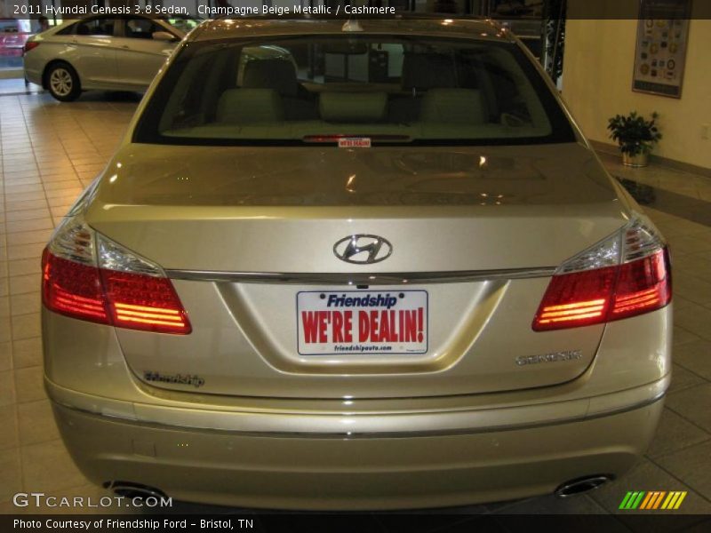 Champagne Beige Metallic / Cashmere 2011 Hyundai Genesis 3.8 Sedan