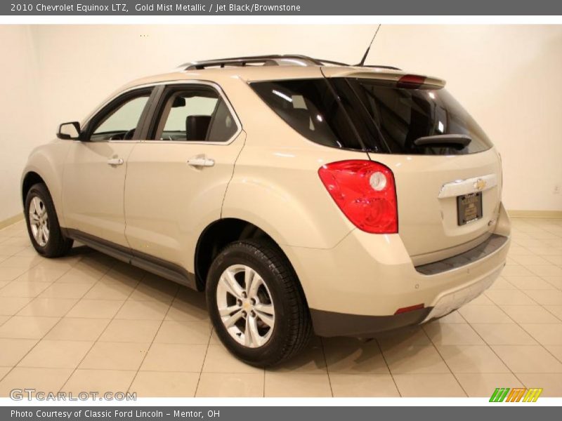 Gold Mist Metallic / Jet Black/Brownstone 2010 Chevrolet Equinox LTZ