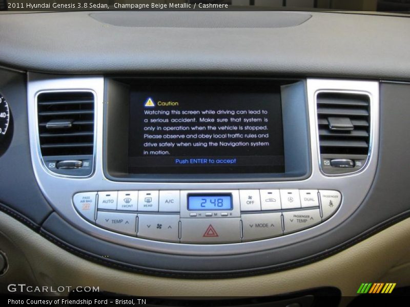 Navigation of 2011 Genesis 3.8 Sedan