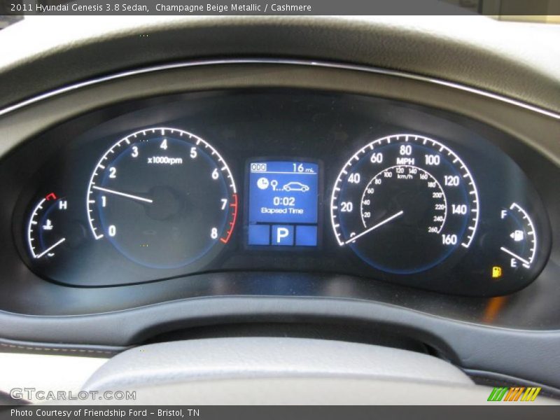  2011 Genesis 3.8 Sedan 3.8 Sedan Gauges