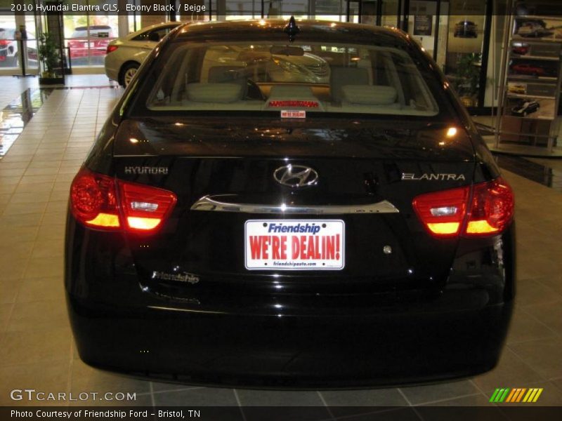 Ebony Black / Beige 2010 Hyundai Elantra GLS