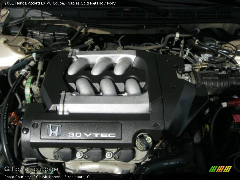 Naples Gold Metallic / Ivory 2001 Honda Accord EX V6 Coupe