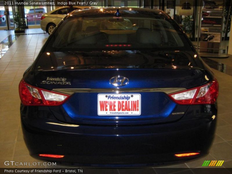 Indigo Blue Pearl / Gray 2011 Hyundai Sonata Limited