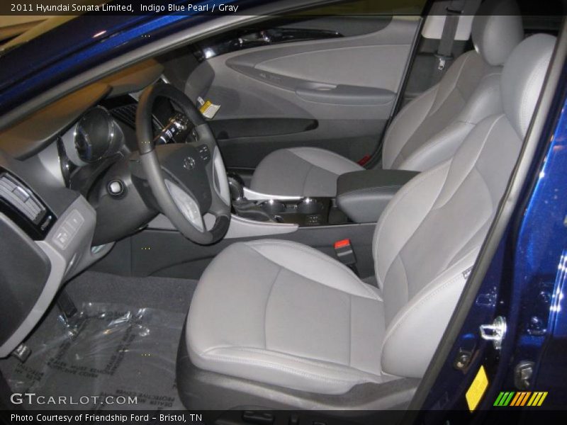 Indigo Blue Pearl / Gray 2011 Hyundai Sonata Limited