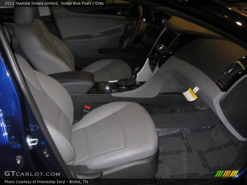 Indigo Blue Pearl / Gray 2011 Hyundai Sonata Limited