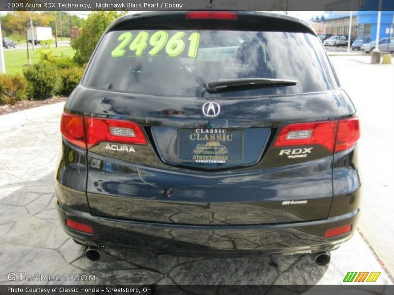 Nighthawk Black Pearl / Ebony 2008 Acura RDX Technology