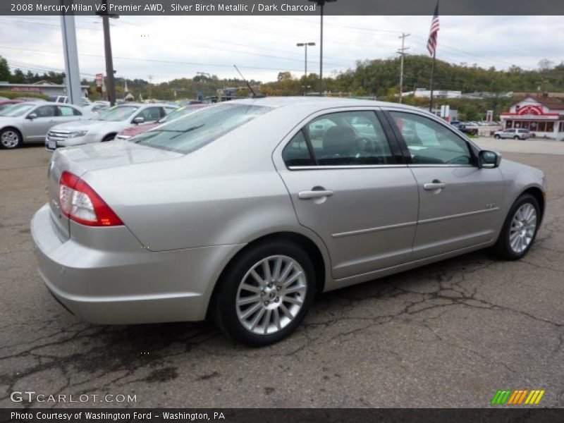 Silver Birch Metallic / Dark Charcoal 2008 Mercury Milan V6 Premier AWD