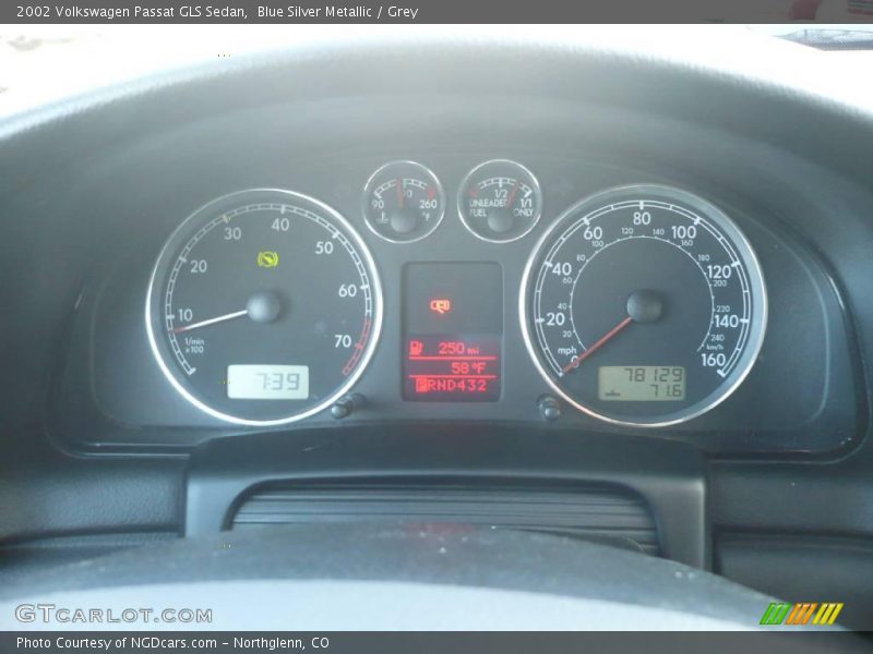 Blue Silver Metallic / Grey 2002 Volkswagen Passat GLS Sedan