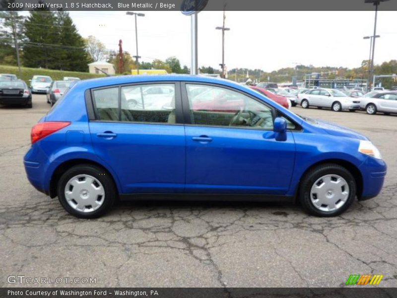 Blue Metallic / Beige 2009 Nissan Versa 1.8 S Hatchback