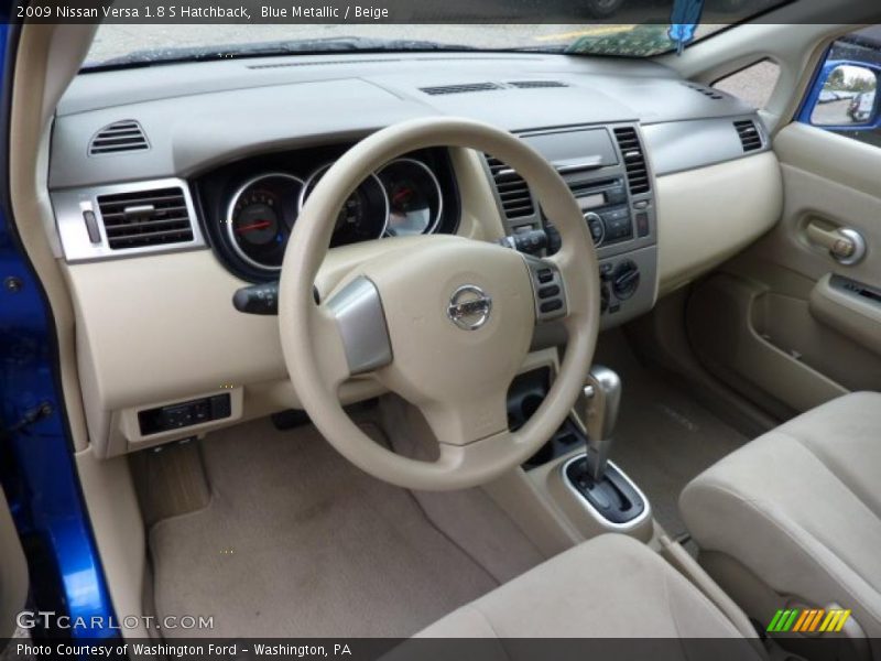Blue Metallic / Beige 2009 Nissan Versa 1.8 S Hatchback