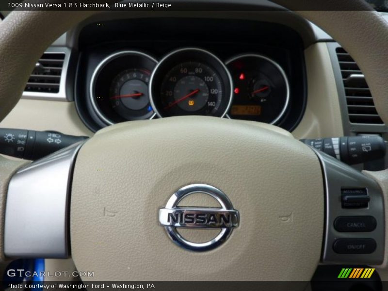 Blue Metallic / Beige 2009 Nissan Versa 1.8 S Hatchback