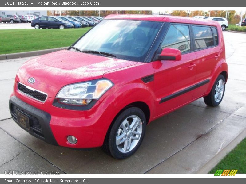 Molten Red / Black Soul Logo Cloth 2011 Kia Soul +