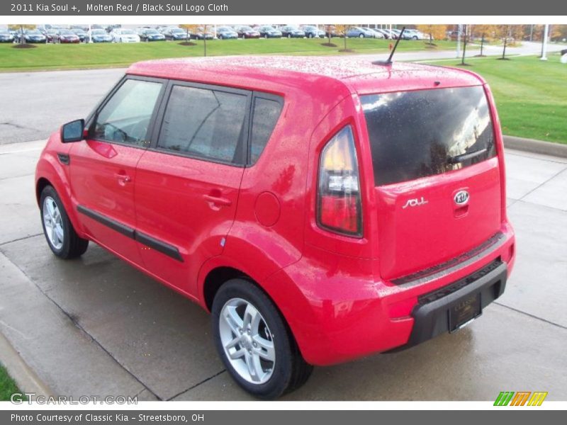 Molten Red / Black Soul Logo Cloth 2011 Kia Soul +