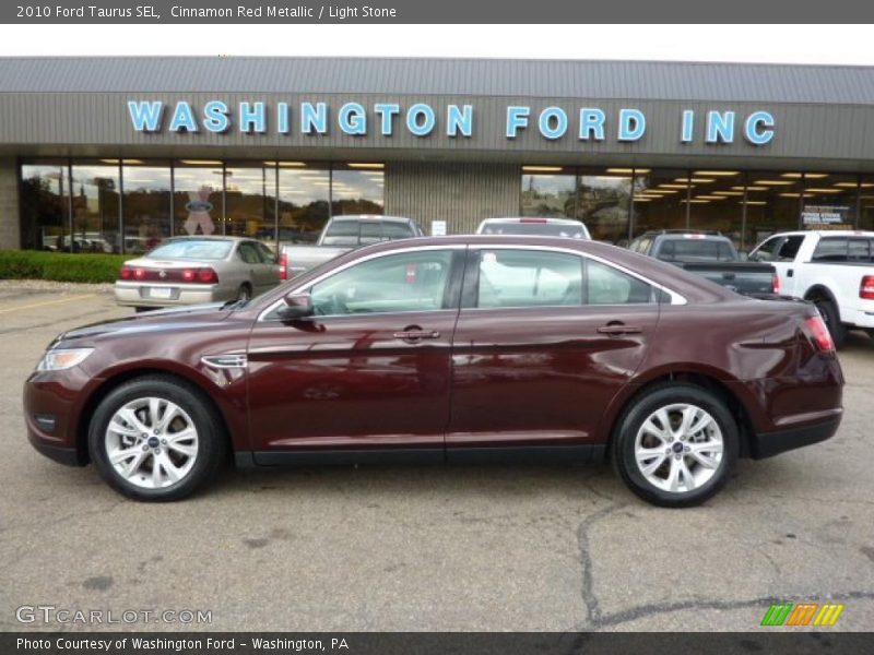 Cinnamon Red Metallic / Light Stone 2010 Ford Taurus SEL