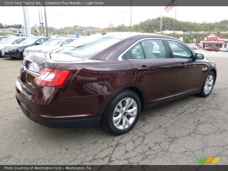 Cinnamon Red Metallic / Light Stone 2010 Ford Taurus SEL