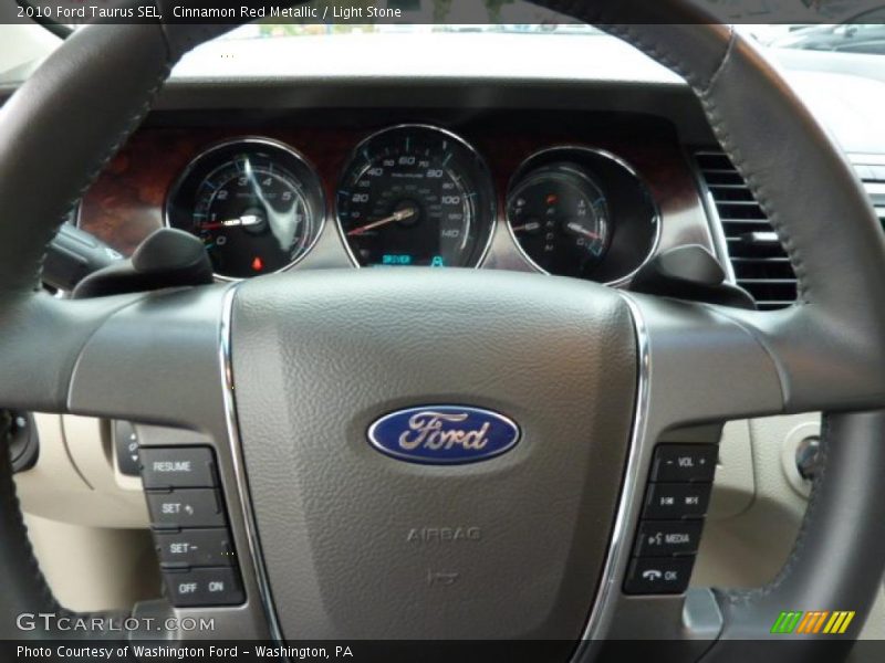 Cinnamon Red Metallic / Light Stone 2010 Ford Taurus SEL