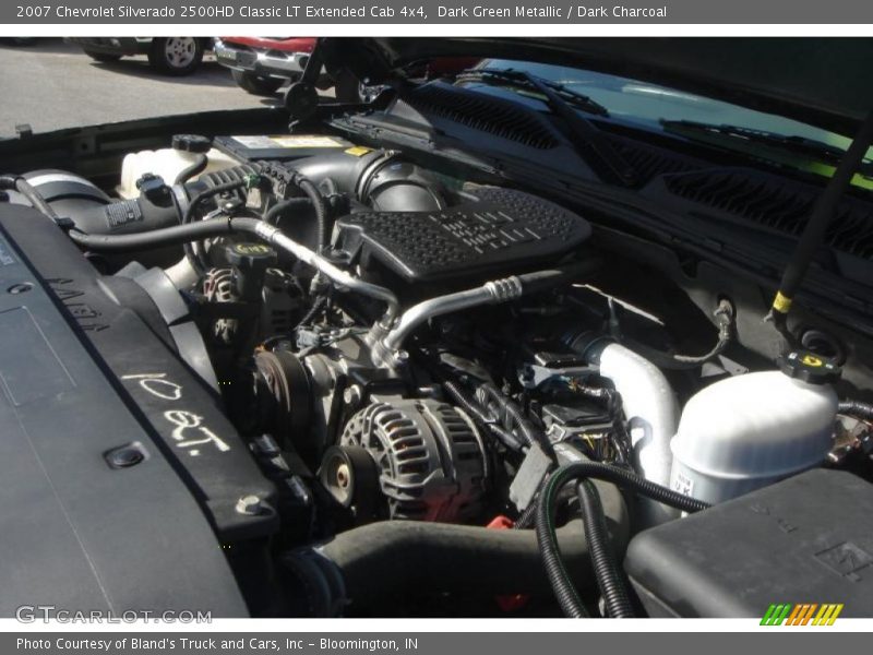 Dark Green Metallic / Dark Charcoal 2007 Chevrolet Silverado 2500HD Classic LT Extended Cab 4x4