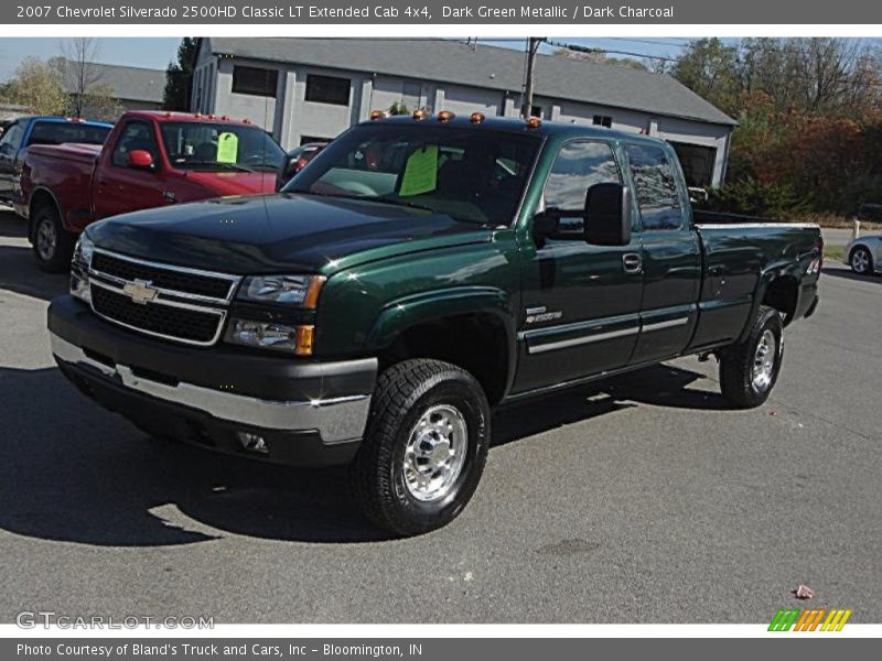 Dark Green Metallic / Dark Charcoal 2007 Chevrolet Silverado 2500HD Classic LT Extended Cab 4x4