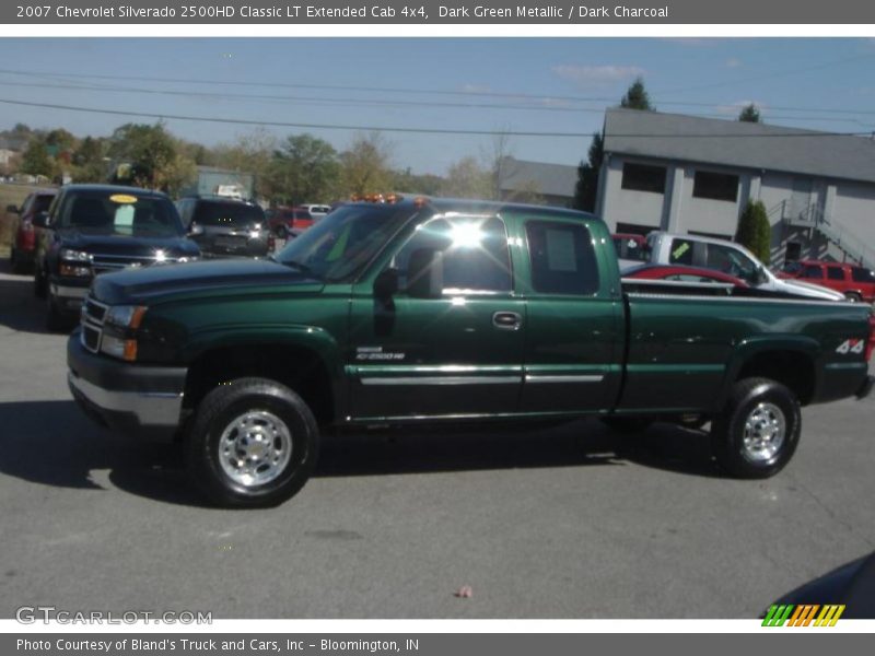 Dark Green Metallic / Dark Charcoal 2007 Chevrolet Silverado 2500HD Classic LT Extended Cab 4x4