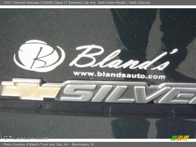 Dark Green Metallic / Dark Charcoal 2007 Chevrolet Silverado 2500HD Classic LT Extended Cab 4x4