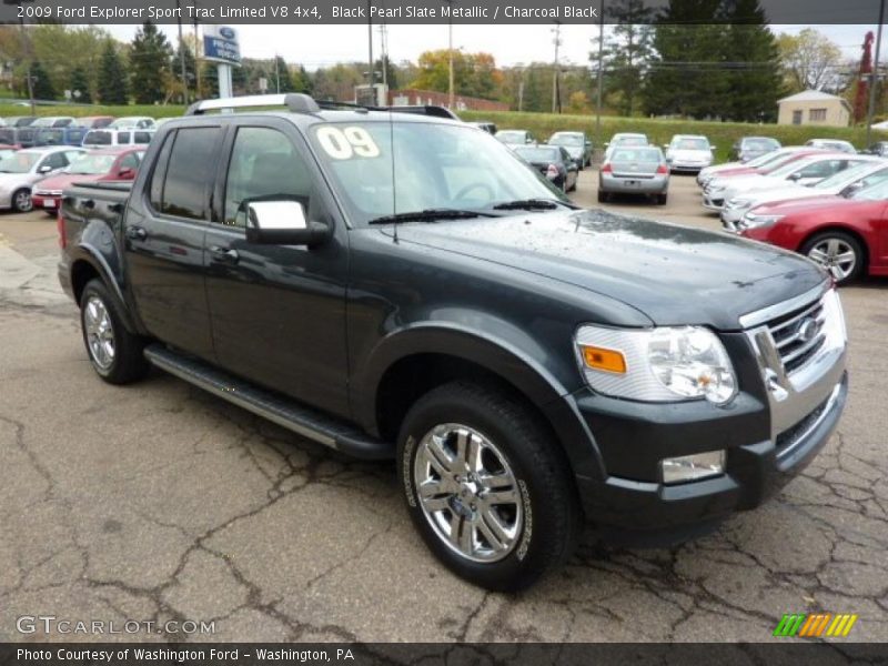 Black Pearl Slate Metallic / Charcoal Black 2009 Ford Explorer Sport Trac Limited V8 4x4