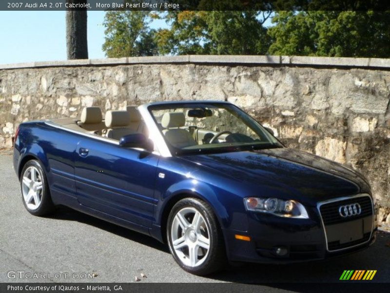 Moro Blue Pearl Effect / Beige 2007 Audi A4 2.0T Cabriolet