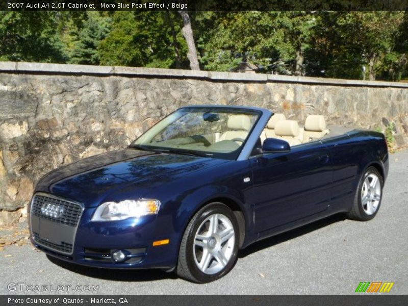 Moro Blue Pearl Effect / Beige 2007 Audi A4 2.0T Cabriolet
