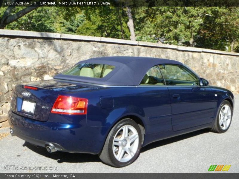 Moro Blue Pearl Effect / Beige 2007 Audi A4 2.0T Cabriolet