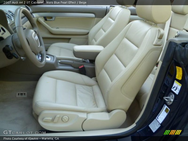 Moro Blue Pearl Effect / Beige 2007 Audi A4 2.0T Cabriolet