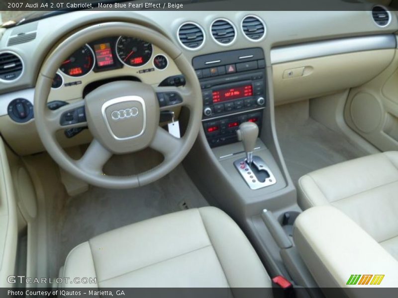 Moro Blue Pearl Effect / Beige 2007 Audi A4 2.0T Cabriolet