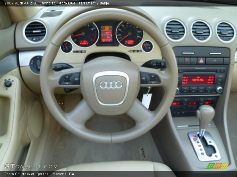 Moro Blue Pearl Effect / Beige 2007 Audi A4 2.0T Cabriolet