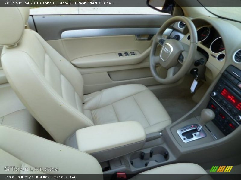 Moro Blue Pearl Effect / Beige 2007 Audi A4 2.0T Cabriolet