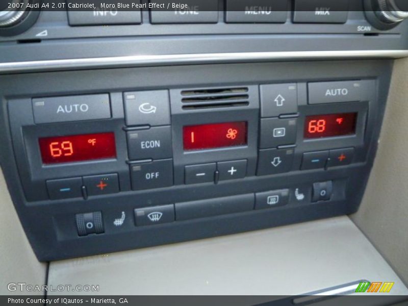 Moro Blue Pearl Effect / Beige 2007 Audi A4 2.0T Cabriolet