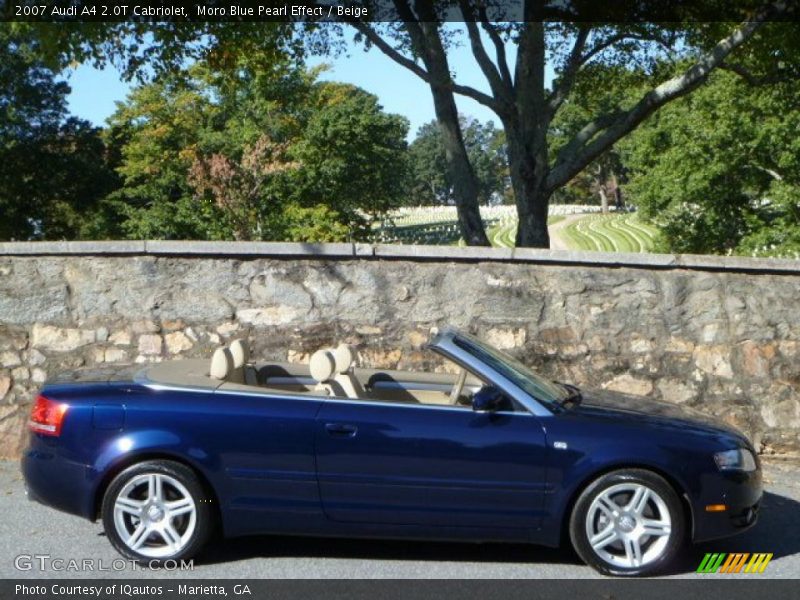 Moro Blue Pearl Effect / Beige 2007 Audi A4 2.0T Cabriolet