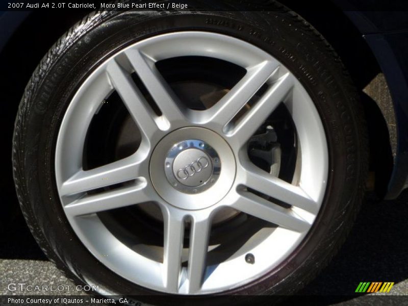 Moro Blue Pearl Effect / Beige 2007 Audi A4 2.0T Cabriolet