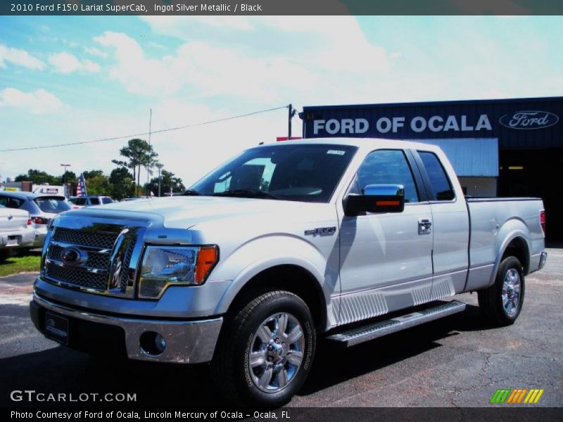 Ingot Silver Metallic / Black 2010 Ford F150 Lariat SuperCab