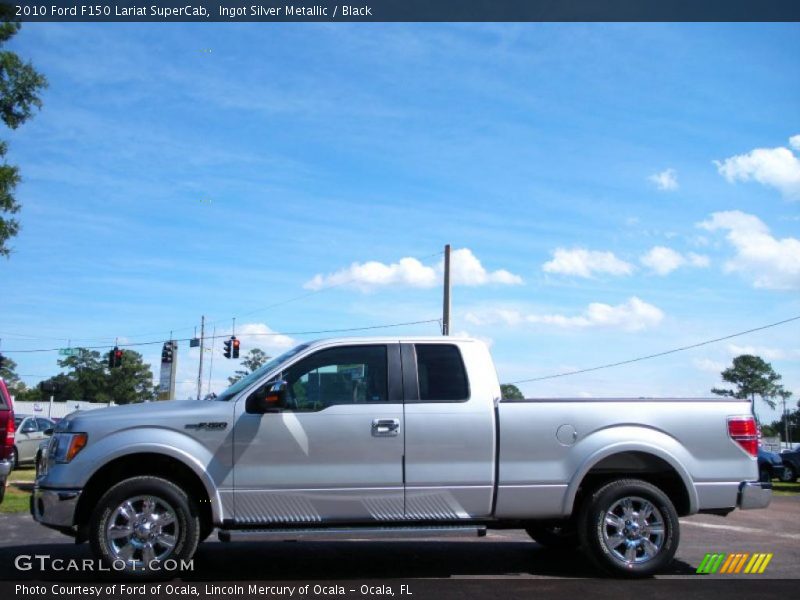 Ingot Silver Metallic / Black 2010 Ford F150 Lariat SuperCab